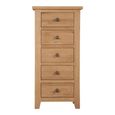 Appleby Chest - 5 Drawer - Narrow - Petite Oak