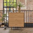 Jenson Oak Chest - 3 Drawer - Small