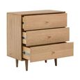 Jenson Oak Chest - 3 Drawer - Small