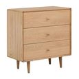 Jenson Oak Chest - 3 Drawer - Small