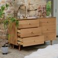 Jenson Oak Chest - 6 Drawer - Wide