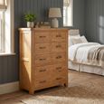 Hampshire Oak Chest - 4+3 Drawer - Wide
