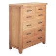 Hampshire Oak Chest - 4+3 Drawer - Wide