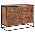 Axis Acacia Wood Chest - 6 Drawer - Midi - Geometric