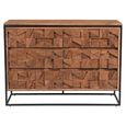 Axis Acacia Wood Chest - 6 Drawer - Midi - Geometric
