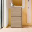 Alice Springs Chest - 4 Drawer - Tall - Elegancia Oak