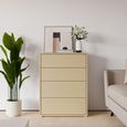 Alice Springs Chest - 4 Drawer - Wide - Butter Yellow