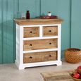 Alfie Chest - 4 Drawer - White - Mango Wood
