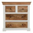 Alfie Chest - 4 Drawer - White - Mango Wood