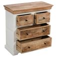 Alfie Chest - 4 Drawer - White - Mango Wood