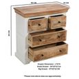 Alfie Chest - 4 Drawer - White - Mango Wood