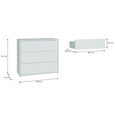 Alice Springs Chest - 3 Drawer - Light Grey