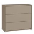 Alice Springs Chest - 3 Drawer - Taupe