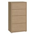 Alice Springs Chest - 4 Drawer - Tall - Elegancia Oak