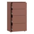 Alice Springs Chest - 4 Drawer - Tall - Terracotta