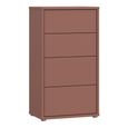 Alice Springs Chest - 4 Drawer - Tall - Terracotta