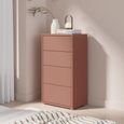 Alice Springs Chest - 4 Drawer - Tall - Terracotta