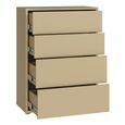 Alice Springs Chest - 4 Drawer - Wide - Butter Yellow