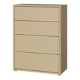 Alice Springs Chest - 4 Drawer - Wide - Butter Yellow