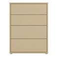 Alice Springs Chest - 4 Drawer - Wide - Butter Yellow