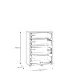 Alice Springs Chest - 4 Drawer - Wide - Butter Yellow