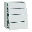 Alice Springs Chest - 4 Drawer - Wide - Light Grey