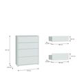 Alice Springs Chest - 4 Drawer - Wide - Light Grey