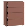 Alice Springs Chest - 4 Drawer - Wide - Terracotta