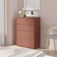 Alice Springs Chest - 4 Drawer - Wide - Terracotta