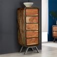 Aspen Chest - 5 Drawer - Tall - Industrial - Reclaimed Wood