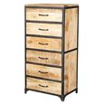 Cosmo Chest - 6 Drawer - Tall - Industrial Style - Wooden and Metal