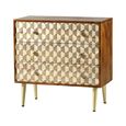 Edison Chest - 4 Drawer - Geometric - Mango Wood