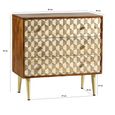 Edison Chest - 4 Drawer - Geometric - Mango Wood