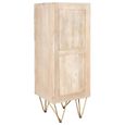Chest - 5 Drawer - Tall - Hairpin Legs - Gold Geometric Inlay - Light Mango Wood