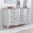 Amelie Chest - 6 Drawer - Wide - White