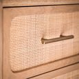 Casera Chest - 3 Drawer - Narrow - Natural Rattan and American Oak