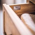 Casera Chest - 3 Drawer - Narrow - Natural Rattan and American Oak