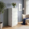 Edmore Chest - 5 Drawer - Tall - White