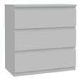 Edmore Chest - 3 Drawer - Wide - Light Grey