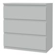 Edmore Chest - 3 Drawer - Wide - Light Grey