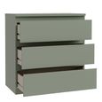 Edmore Chest - 3 Drawer - Wide - Sage Green