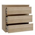 Edmore Chest - 3 Drawer - Wide - Sonoma Oak