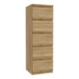 Edmore Chest - 5 Drawer - Tall - Light Oak