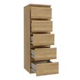 Edmore Chest - 5 Drawer - Tall - Light Oak