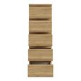 Edmore Chest - 5 Drawer - Tall - Light Oak