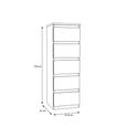Edmore Chest - 5 Drawer - Tall - Light Oak