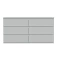 Edmore Chest - 6 Drawer - Large - Light Grey