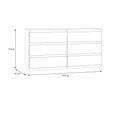 Edmore Chest - 6 Drawer - Large - Light Grey