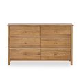 Coxmoor Chest - 6 Drawer - Wide - Natural - Oak