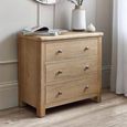 Memphis Chest - 3 Drawer - Limed Oak